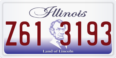 IL license plate Z613193