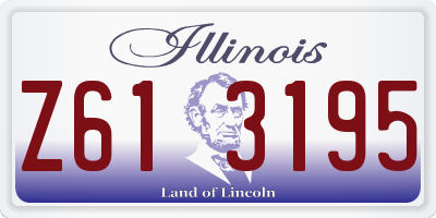 IL license plate Z613195