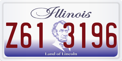 IL license plate Z613196