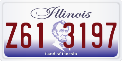 IL license plate Z613197