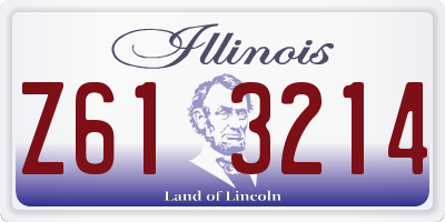 IL license plate Z613214