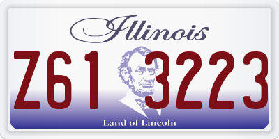 IL license plate Z613223