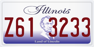 IL license plate Z613233