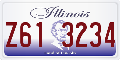 IL license plate Z613234