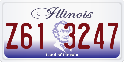 IL license plate Z613247