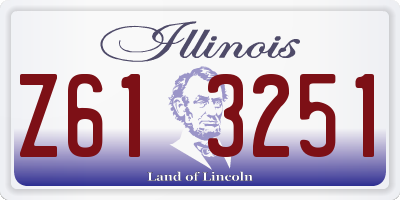 IL license plate Z613251