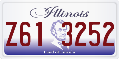 IL license plate Z613252