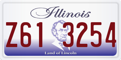 IL license plate Z613254