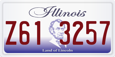 IL license plate Z613257