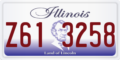 IL license plate Z613258