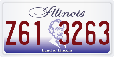 IL license plate Z613263