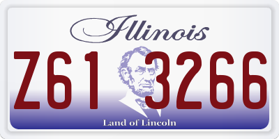 IL license plate Z613266