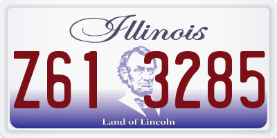 IL license plate Z613285