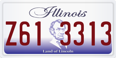 IL license plate Z613313