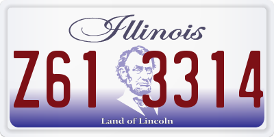 IL license plate Z613314