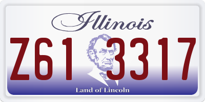 IL license plate Z613317