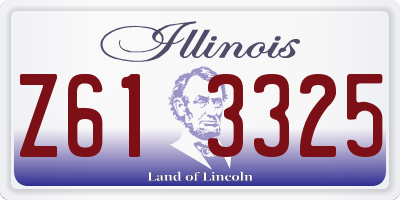 IL license plate Z613325