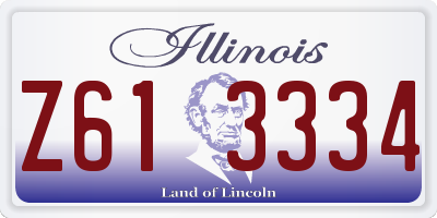 IL license plate Z613334