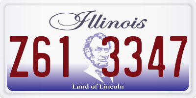 IL license plate Z613347