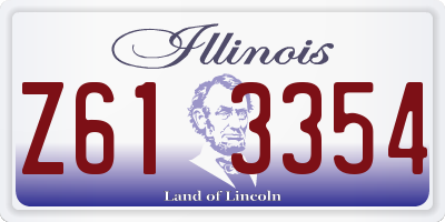 IL license plate Z613354