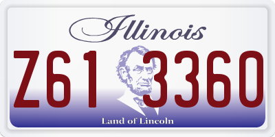 IL license plate Z613360