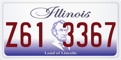IL license plate Z613367