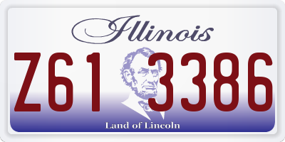 IL license plate Z613386