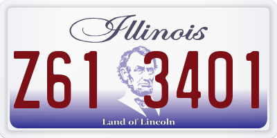 IL license plate Z613401