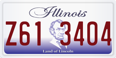 IL license plate Z613404