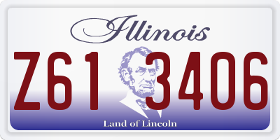 IL license plate Z613406