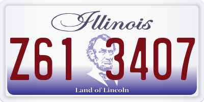 IL license plate Z613407