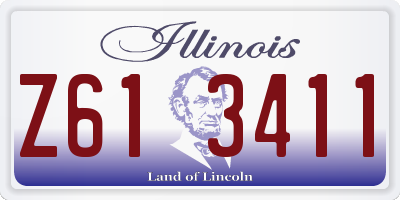 IL license plate Z613411