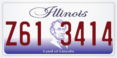 IL license plate Z613414
