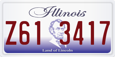 IL license plate Z613417