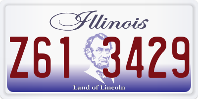 IL license plate Z613429