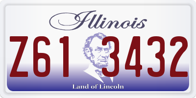 IL license plate Z613432
