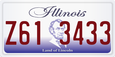 IL license plate Z613433