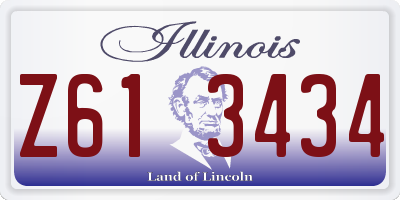 IL license plate Z613434