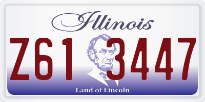 IL license plate Z613447