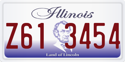IL license plate Z613454