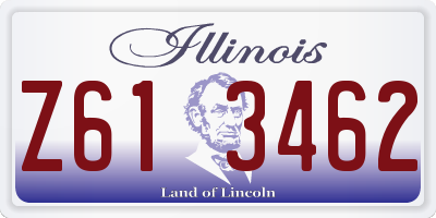 IL license plate Z613462