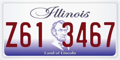 IL license plate Z613467