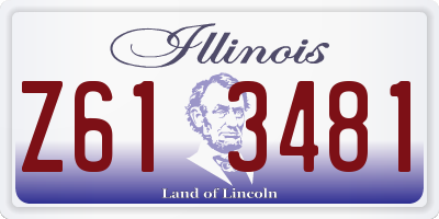 IL license plate Z613481