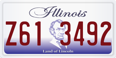 IL license plate Z613492