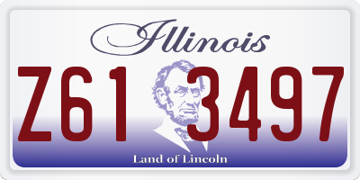 IL license plate Z613497