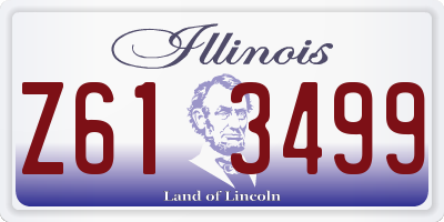 IL license plate Z613499