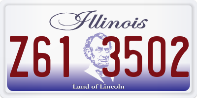 IL license plate Z613502