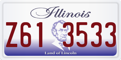 IL license plate Z613533