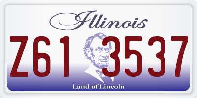 IL license plate Z613537