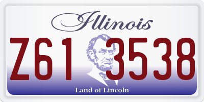 IL license plate Z613538